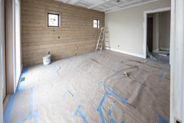 First of three bedrooms under construction.